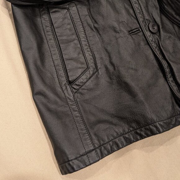 Wilson Belted Leather Mini Trench Jacket with Thinsulate - Women's sz M - Picture 5 of 11